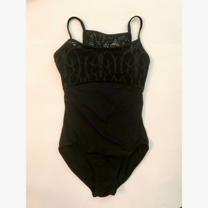 Black Lace Mirella Camisole Leotard